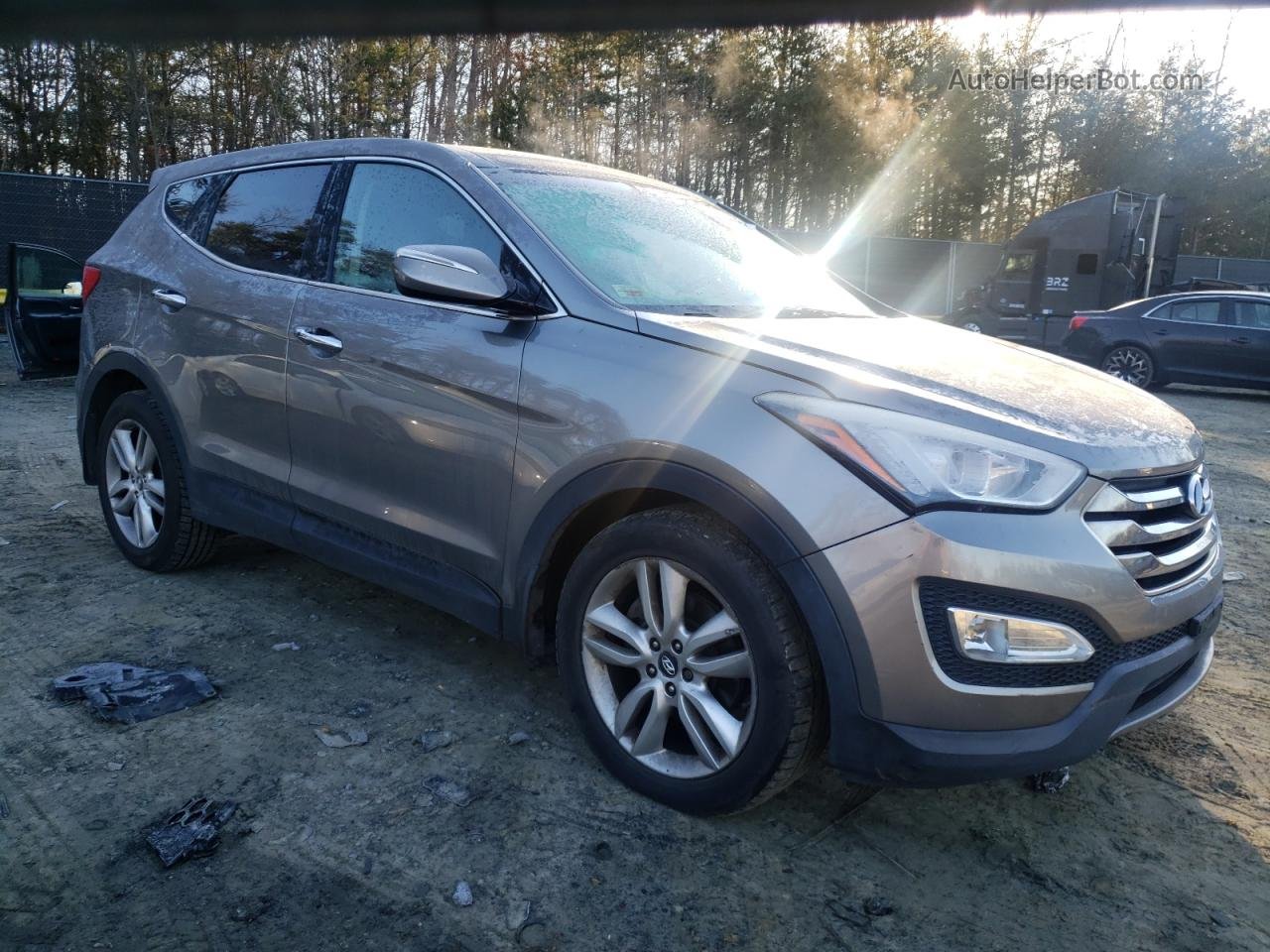 2013 Hyundai Santa Fe Sport  Gray vin: 5XYZWDLA8DG099930