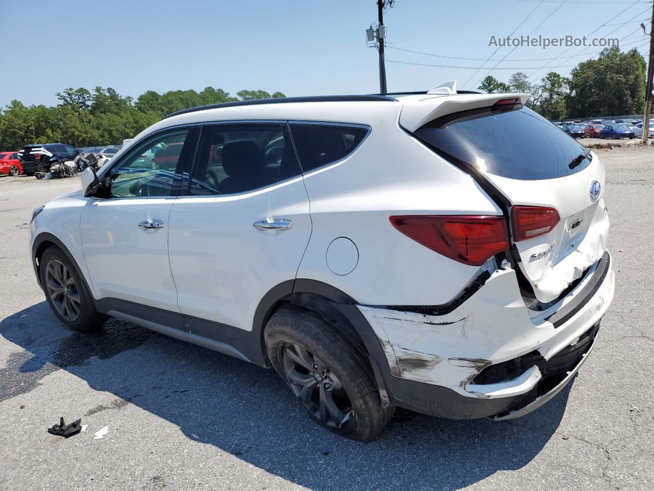 2018 Hyundai Santa Fe Sport  White vin: 5XYZWDLA8JG523313