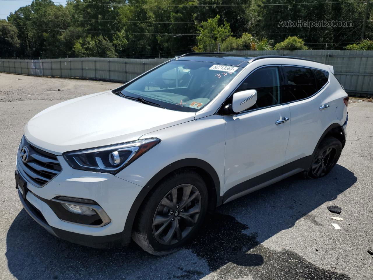 2018 Hyundai Santa Fe Sport  White vin: 5XYZWDLA8JG523313