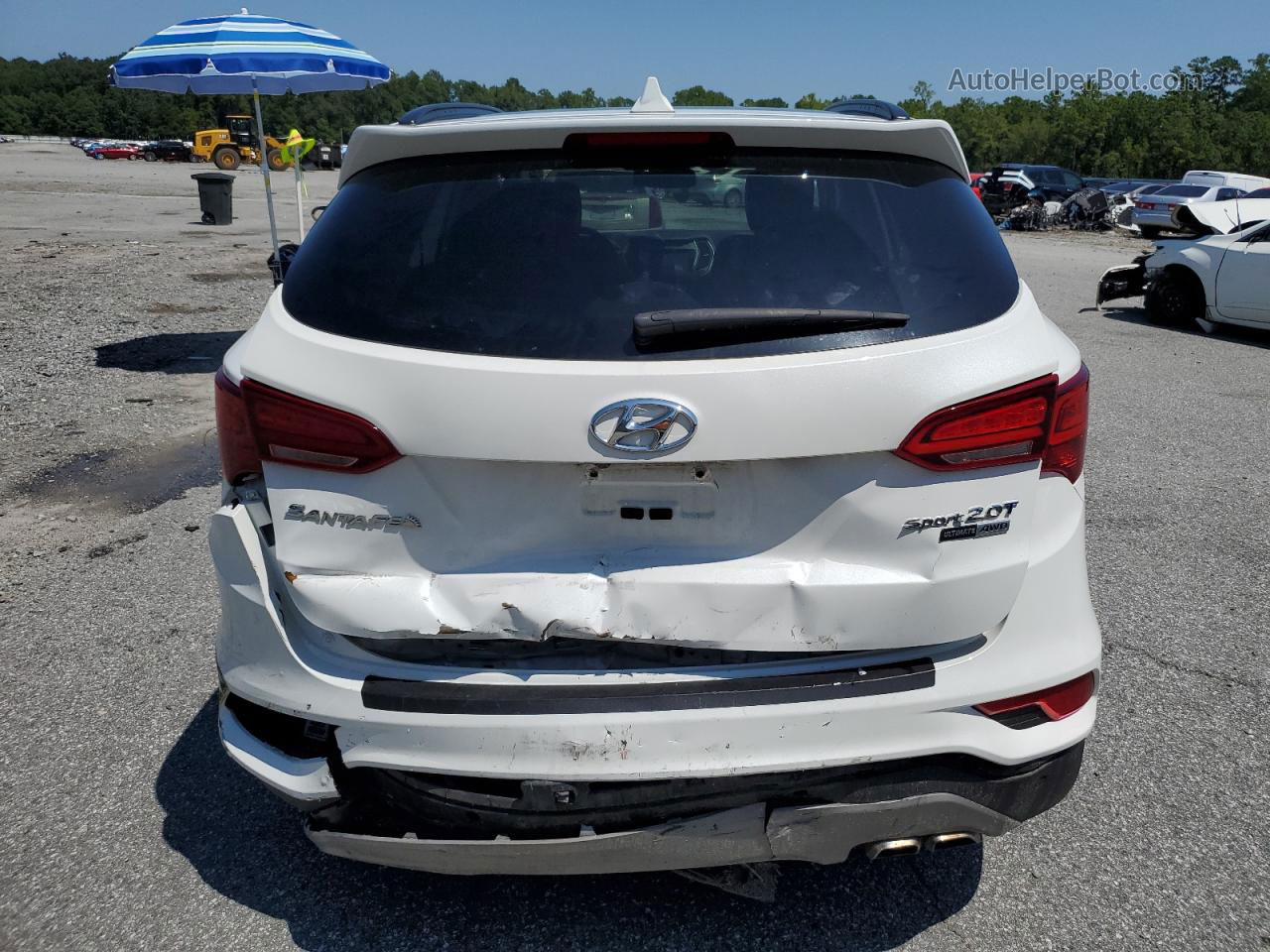 2018 Hyundai Santa Fe Sport  White vin: 5XYZWDLA8JG523313