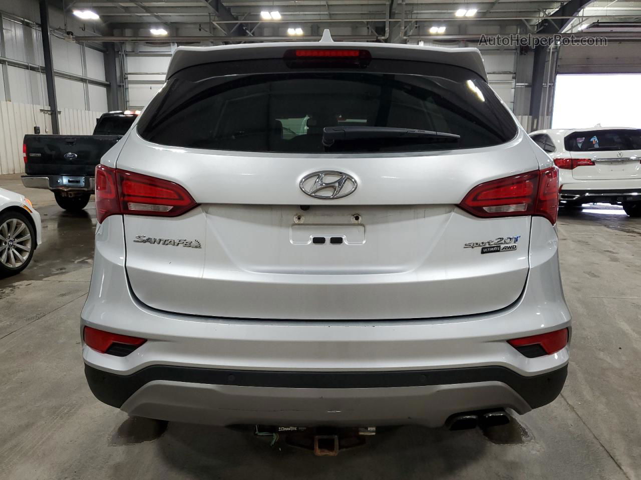 2018 Hyundai Santa Fe Sport  Silver vin: 5XYZWDLA9JG507296