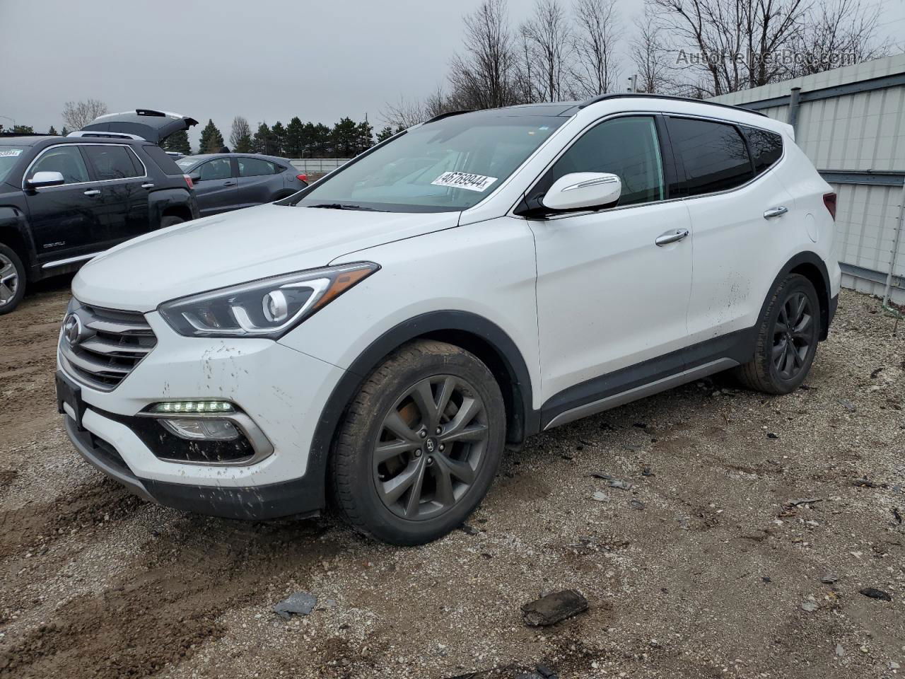 2018 Hyundai Santa Fe Sport  White vin: 5XYZWDLA9JG515172