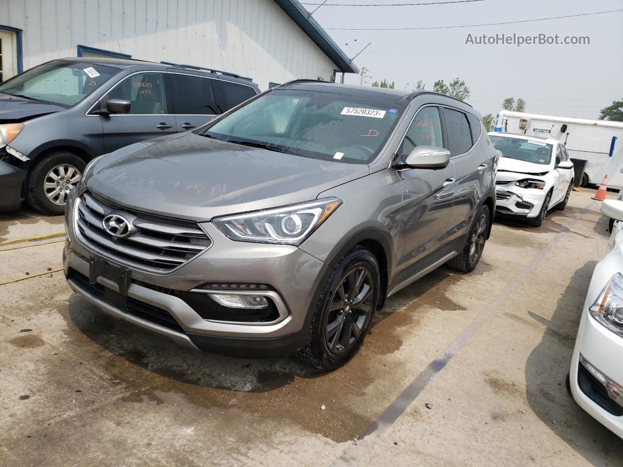 2018 Hyundai Santa Fe Sport  Silver vin: 5XYZWDLA9JG537754