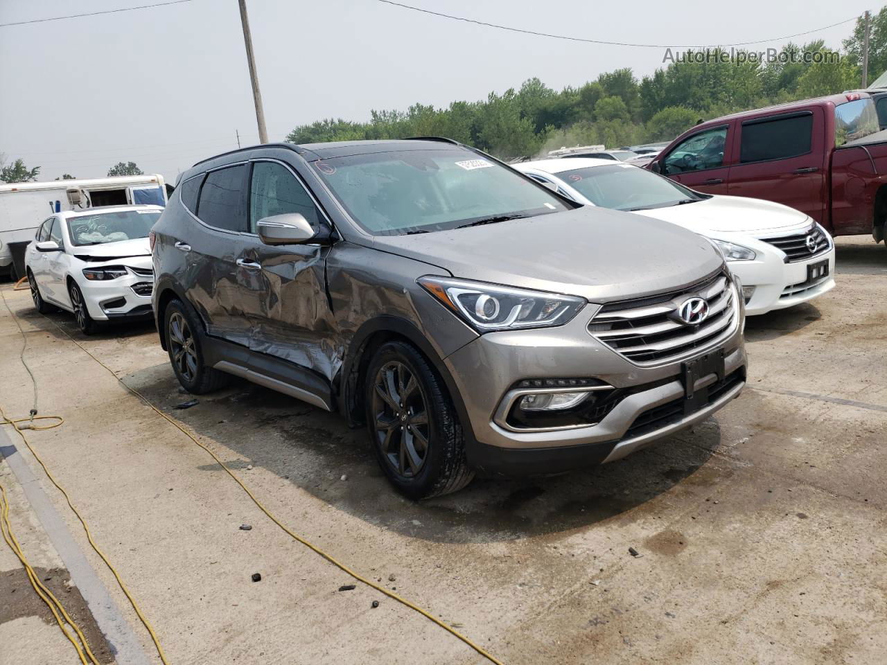 2018 Hyundai Santa Fe Sport  Silver vin: 5XYZWDLA9JG537754