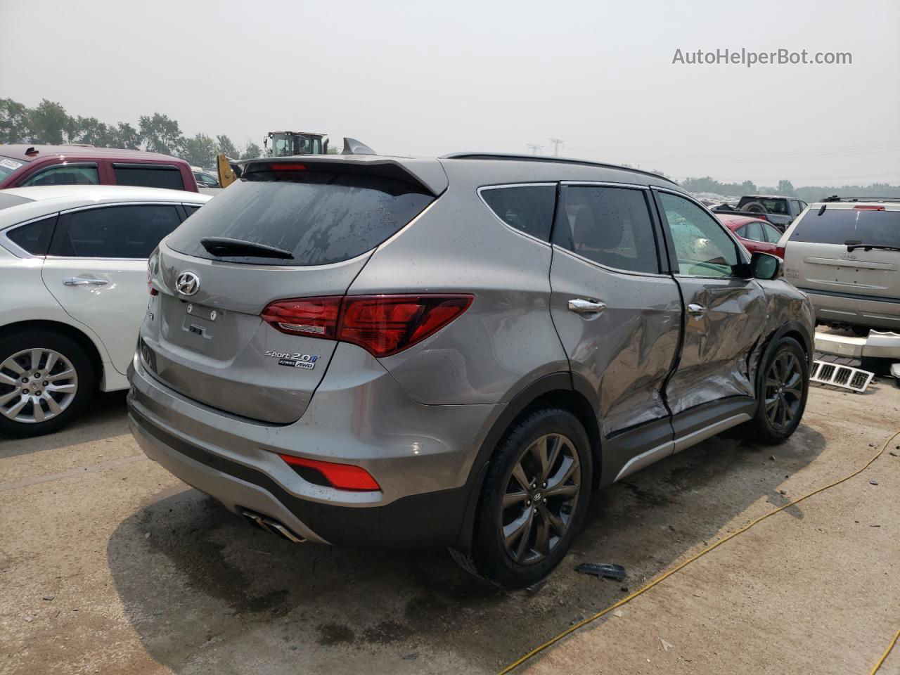 2018 Hyundai Santa Fe Sport  Silver vin: 5XYZWDLA9JG537754