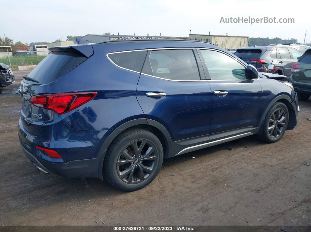 2018 Hyundai Santa Fe Sport 2.0t Ultimate Темно-синий vin: 5XYZWDLAXJG549931