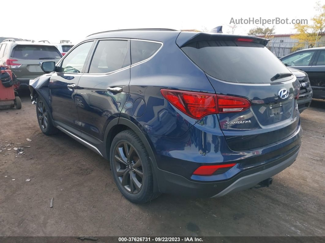 2018 Hyundai Santa Fe Sport 2.0t Ultimate Темно-синий vin: 5XYZWDLAXJG549931