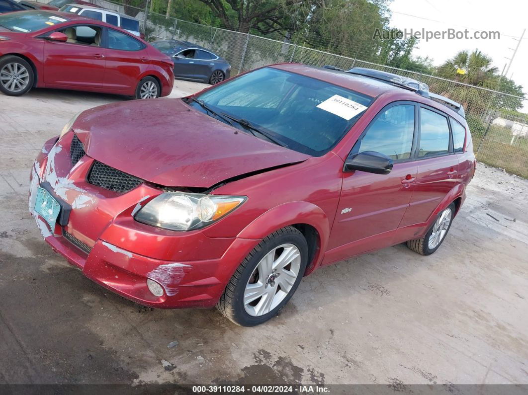 2004 Pontiac Vibe   Red vin: 5Y2SL62864Z444653