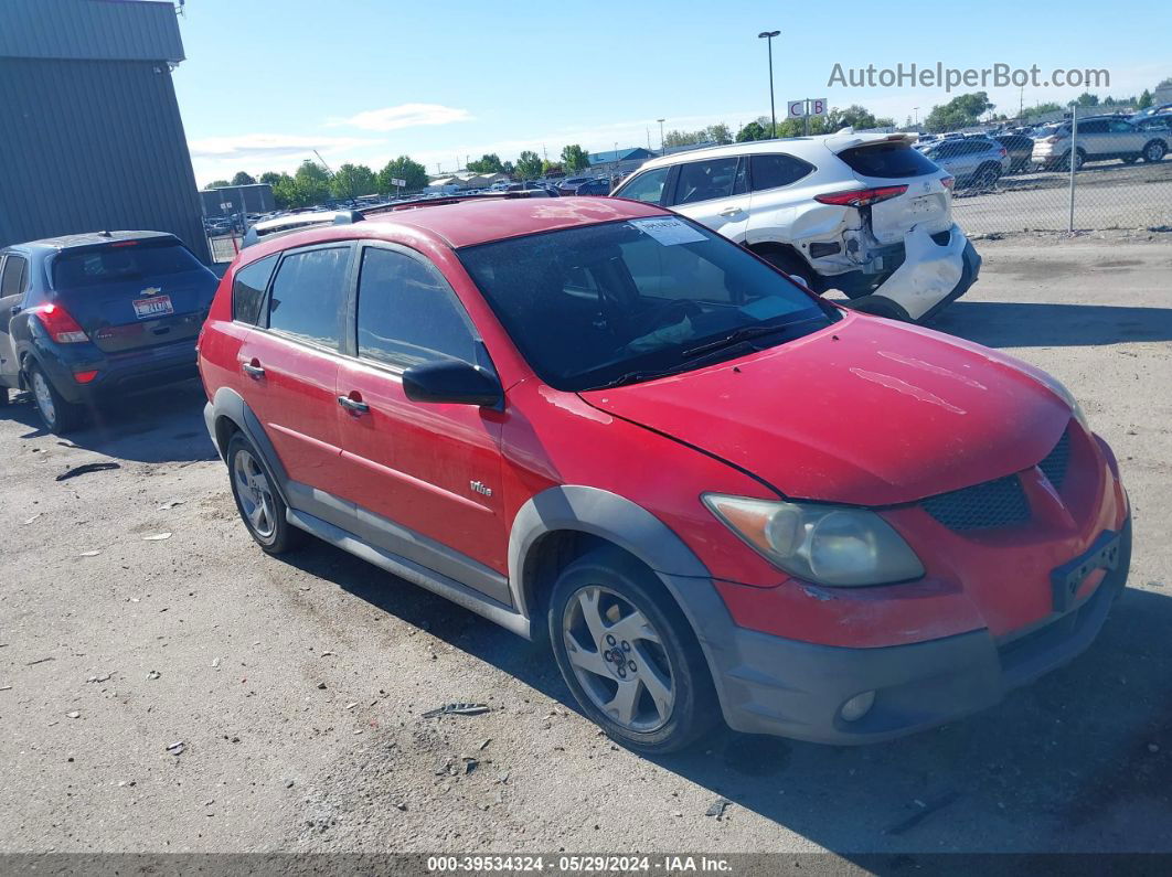 2004 Pontiac Vibe   Red vin: 5Y2SL62874Z413038