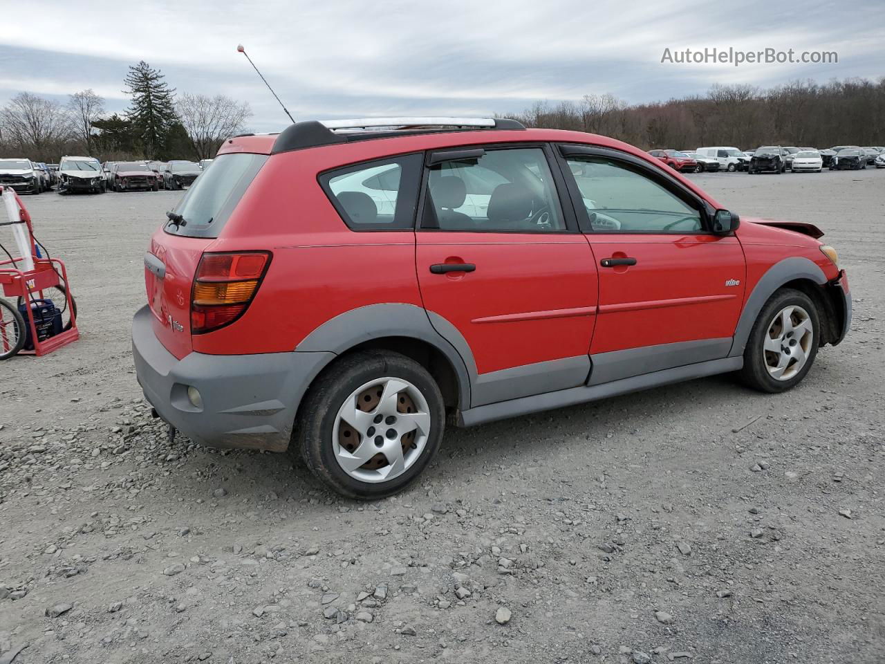 2004 Pontiac Vibe  Red vin: 5Y2SL62884Z437705