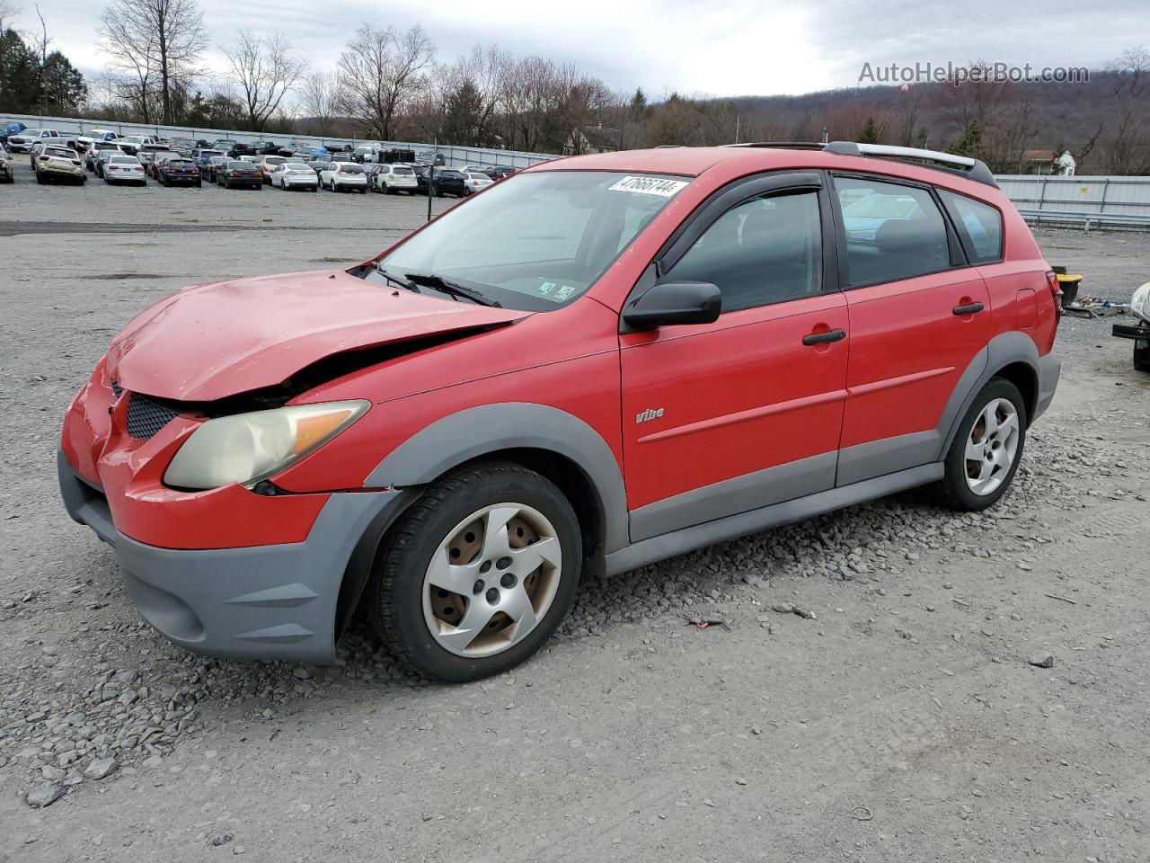 2004 Pontiac Vibe  Red vin: 5Y2SL62884Z437705