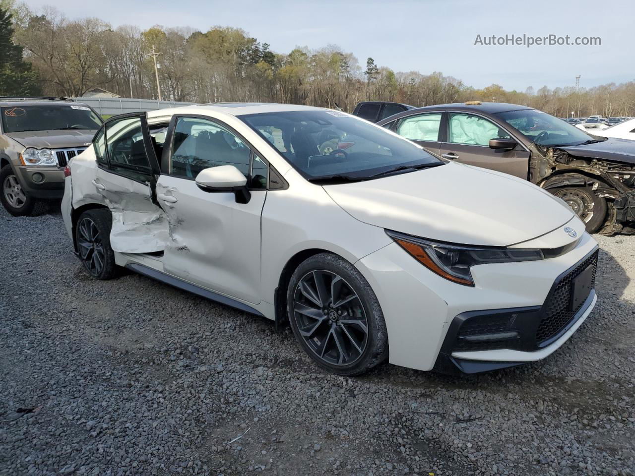 2020 Toyota Corolla Se Белый vin: 5YFB4RBE3LP011160