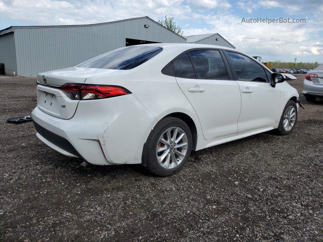 2021 Toyota Corolla Le White vin: 5YFBPMBE6MP200977