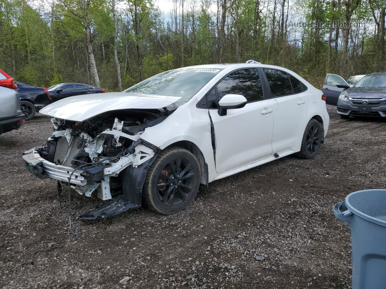 2021 Toyota Corolla Le Белый vin: 5YFBPMBE6MP200977