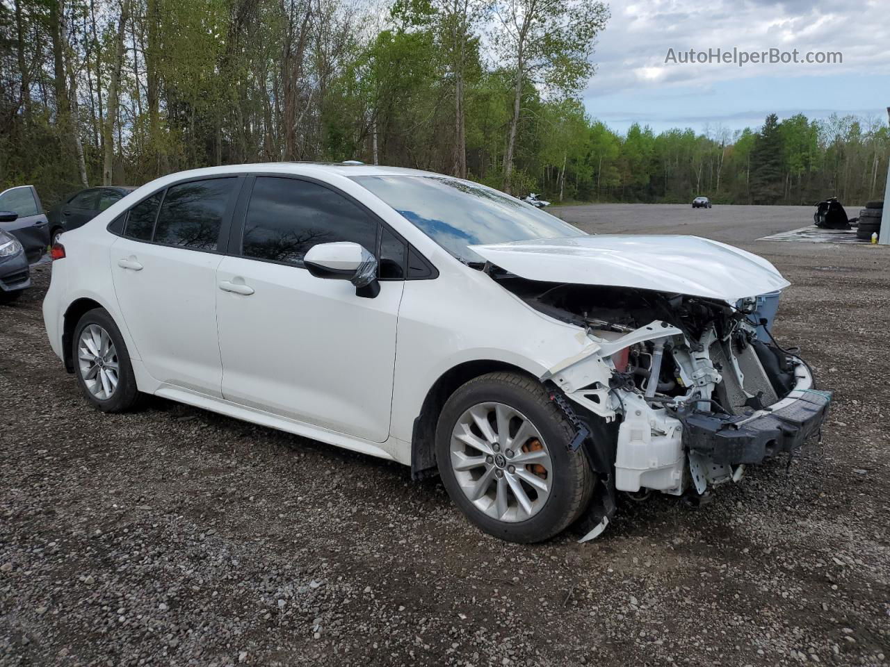 2021 Toyota Corolla Le White vin: 5YFBPMBE6MP200977