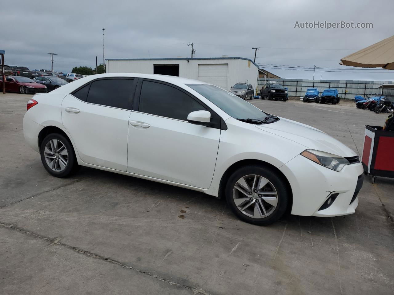 2014 Toyota Corolla Eco White vin: 5YFBPRHE0EP044215