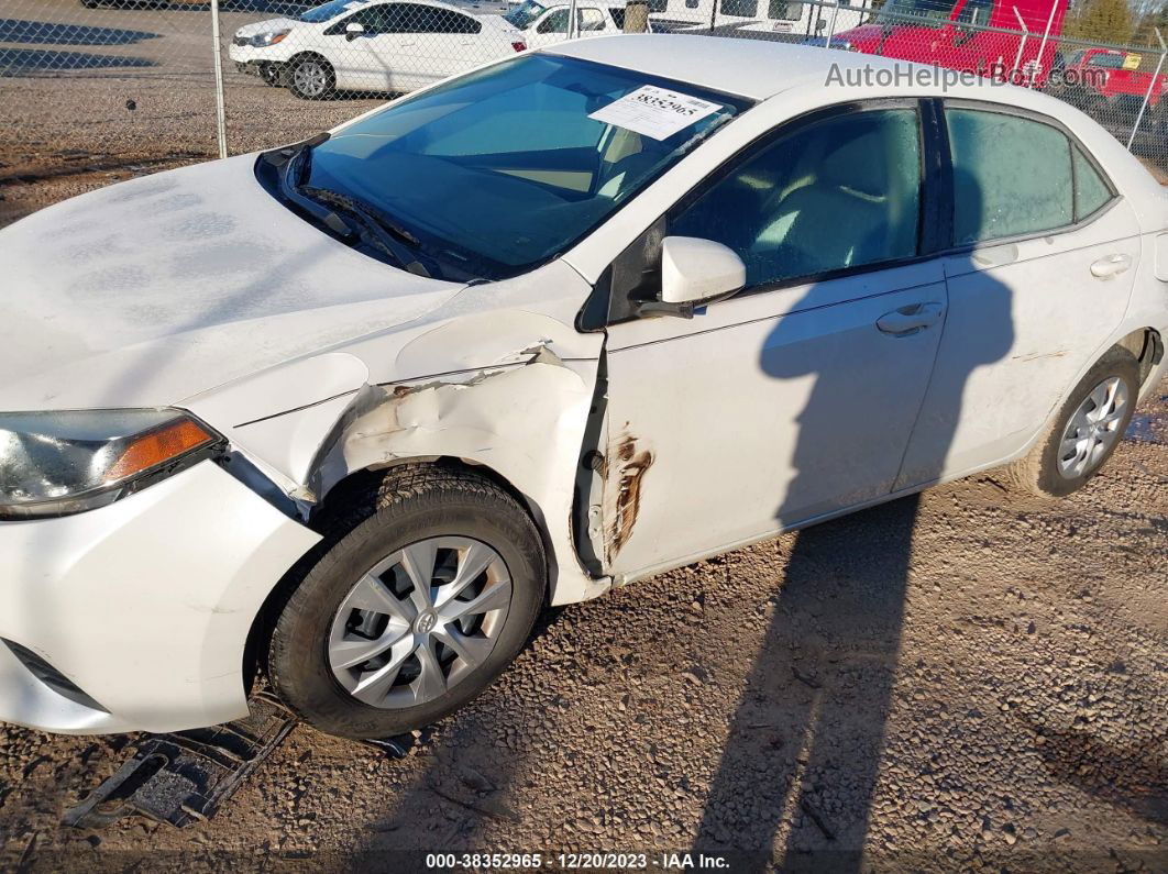 2014 Toyota Corolla Le Eco White vin: 5YFBPRHE1EP016679