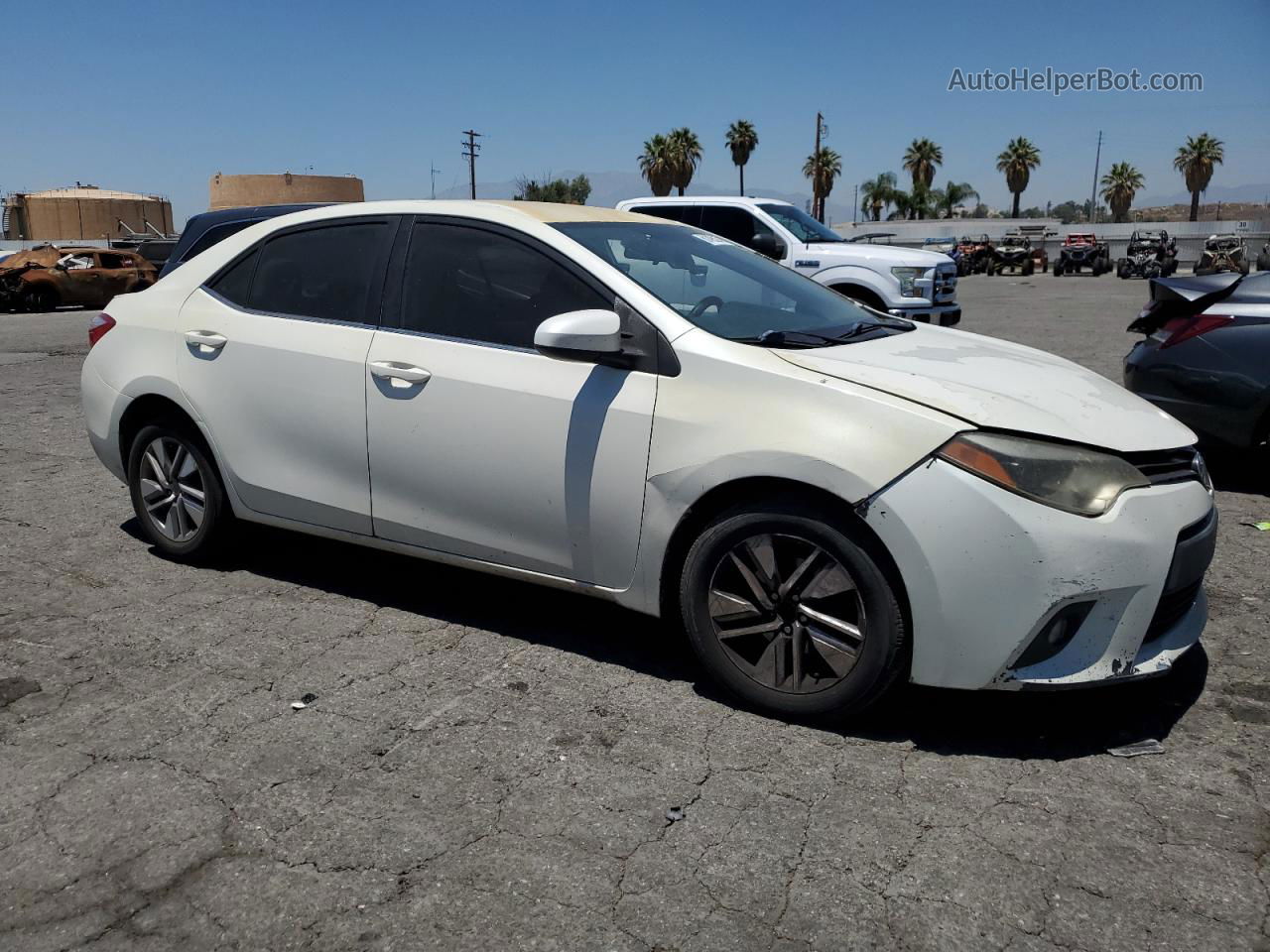 2014 Toyota Corolla Eco White vin: 5YFBPRHE2EP031028