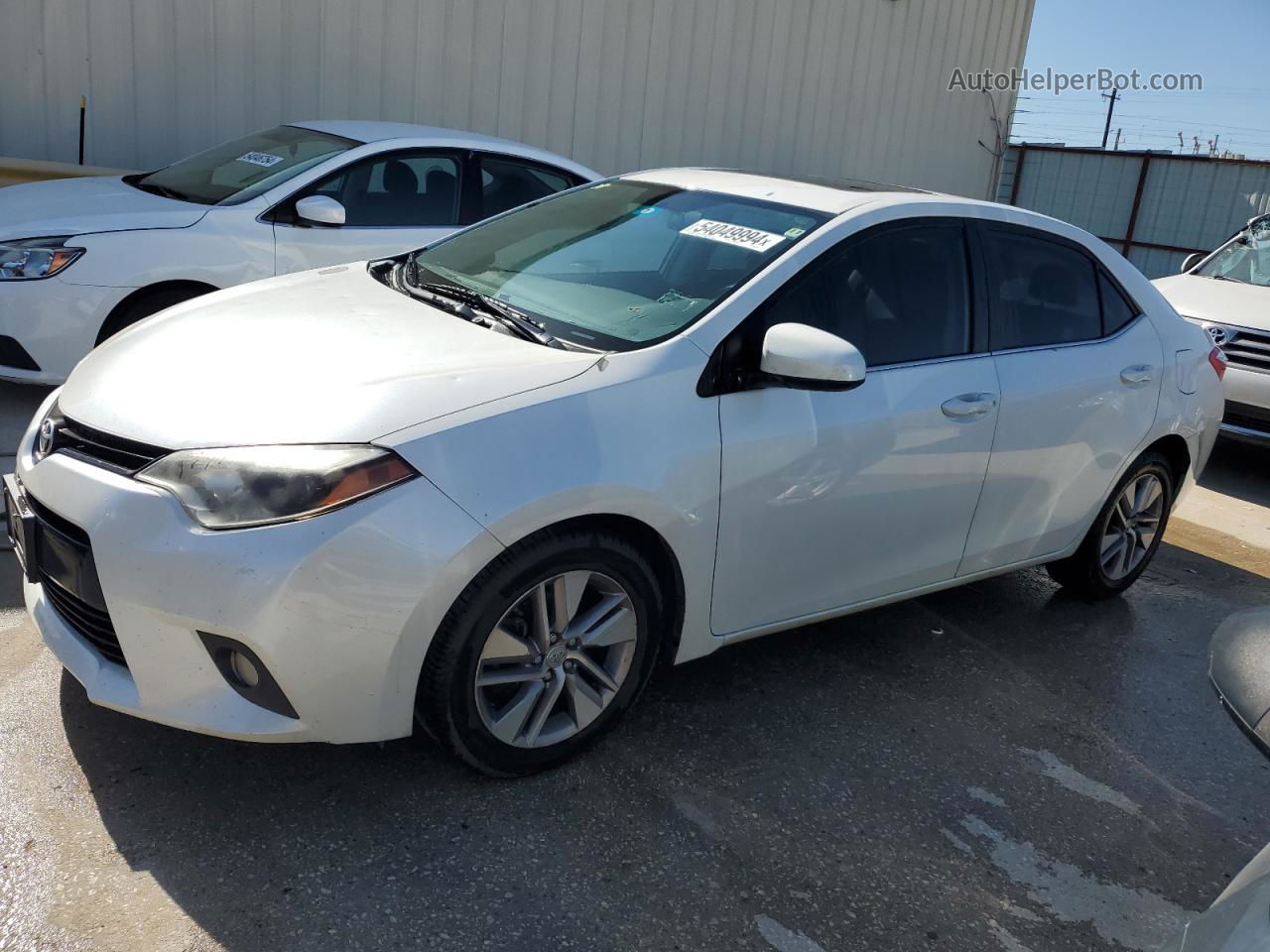 2014 Toyota Corolla Eco White vin: 5YFBPRHE6EP035129