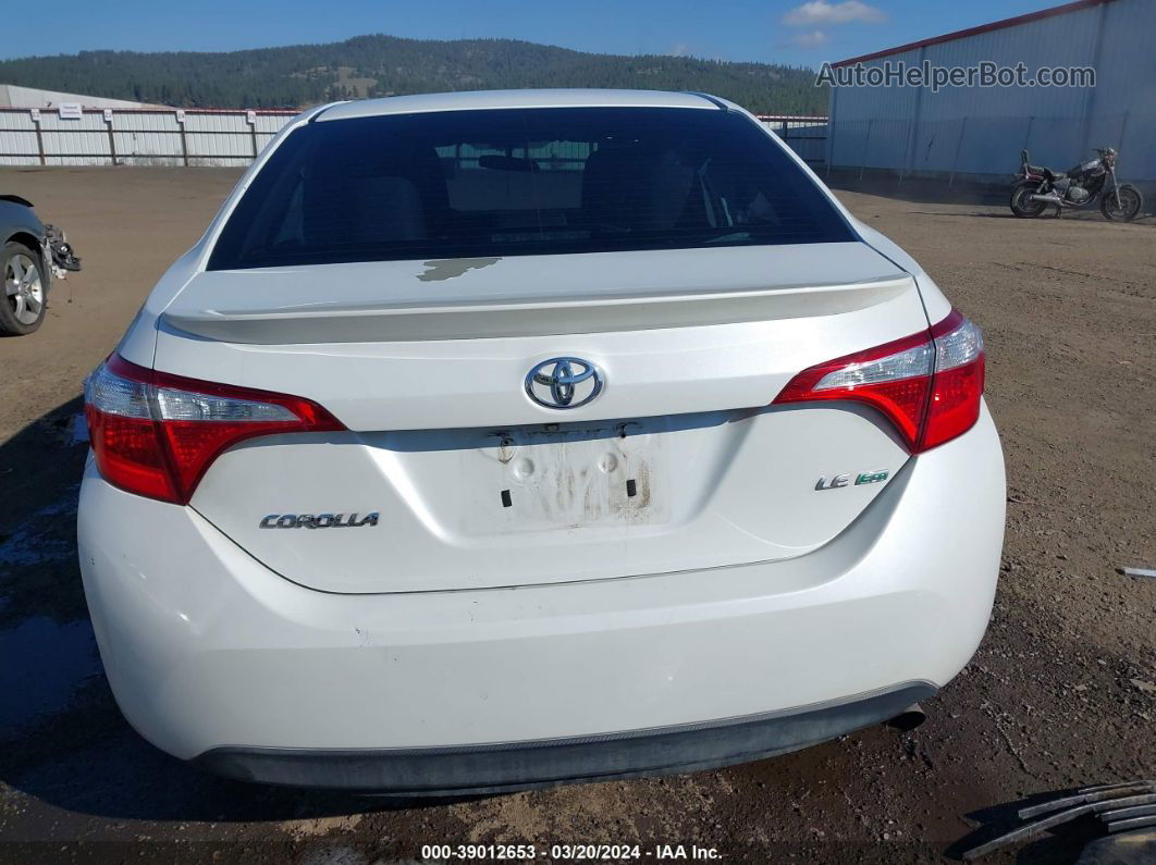 2016 Toyota Corolla Le Plus White vin: 5YFBPRHE9GP462405