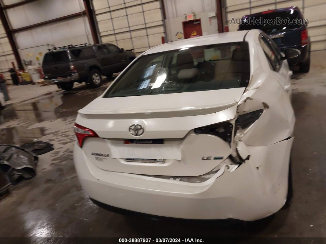 2014 Toyota Corolla   White vin: 5YFBPRHEXEP053021