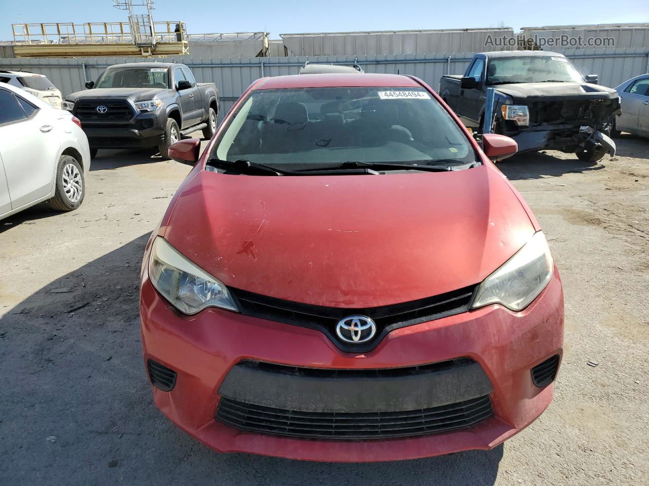 2014 Toyota Corolla L Red vin: 5YFBURHE0EP067082