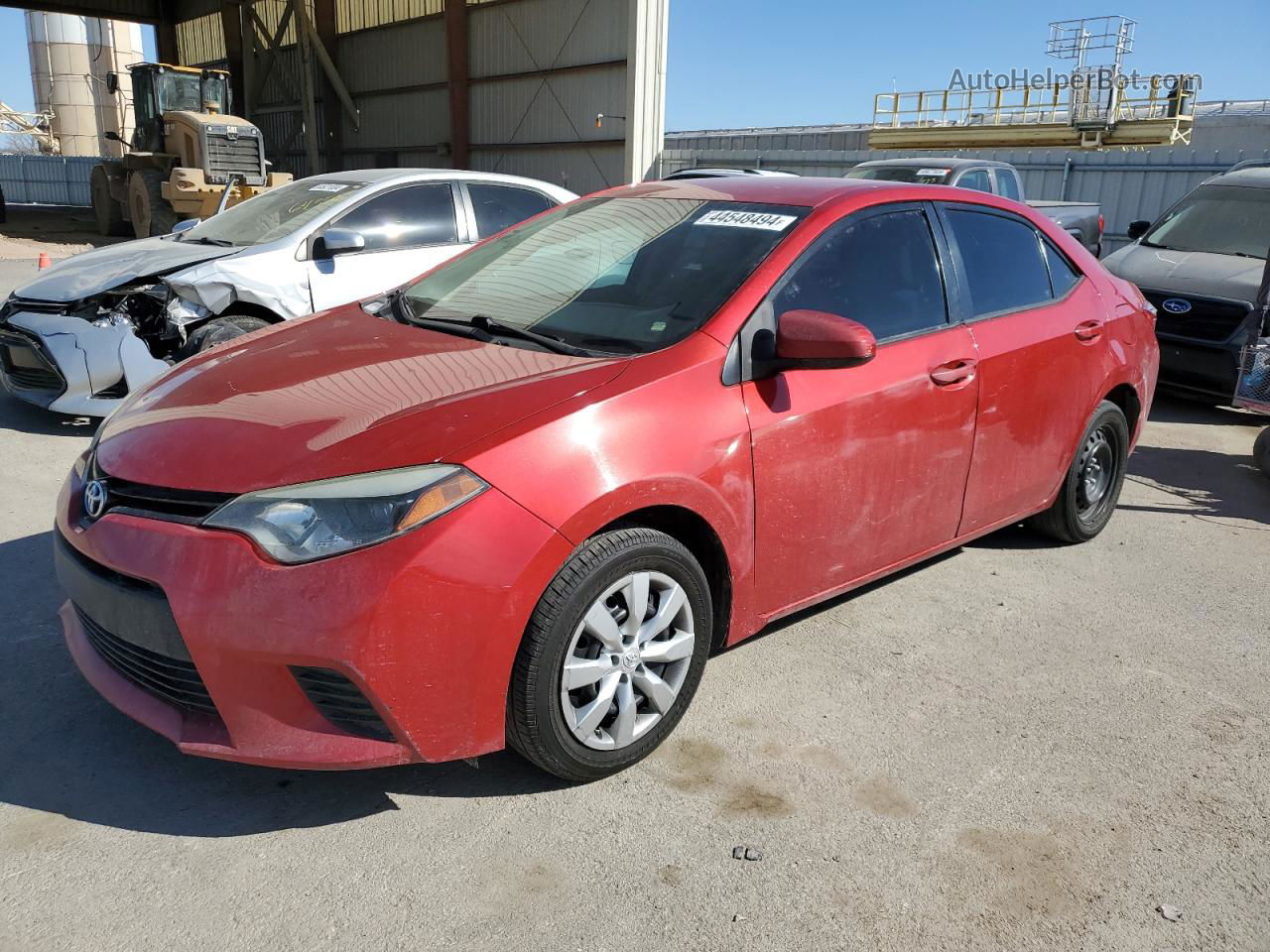 2014 Toyota Corolla L Red vin: 5YFBURHE0EP067082