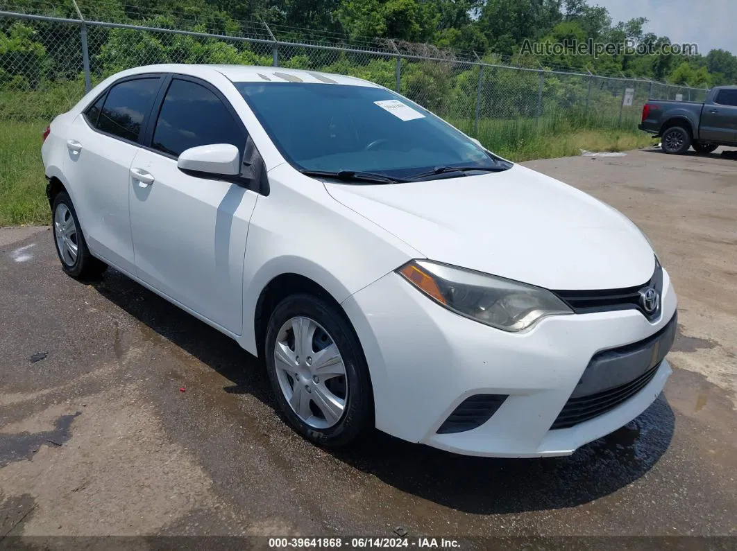 2014 Toyota Corolla Le White vin: 5YFBURHE0EP070015