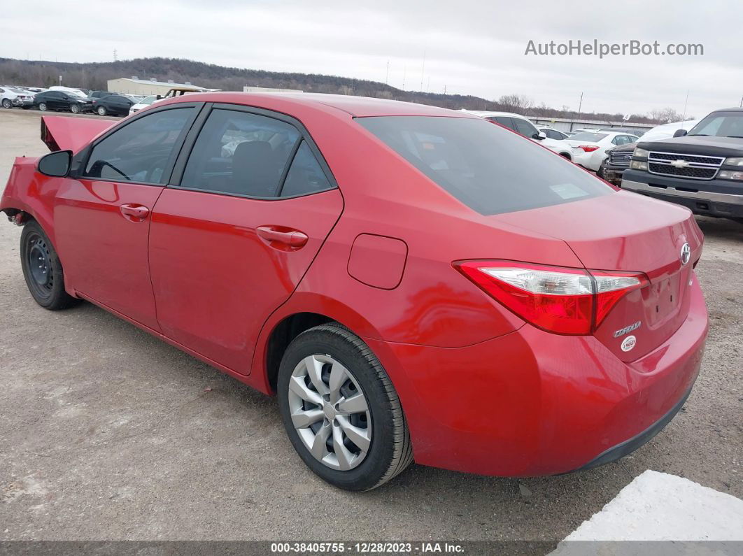 2014 Toyota Corolla Le Red vin: 5YFBURHE0EP074968