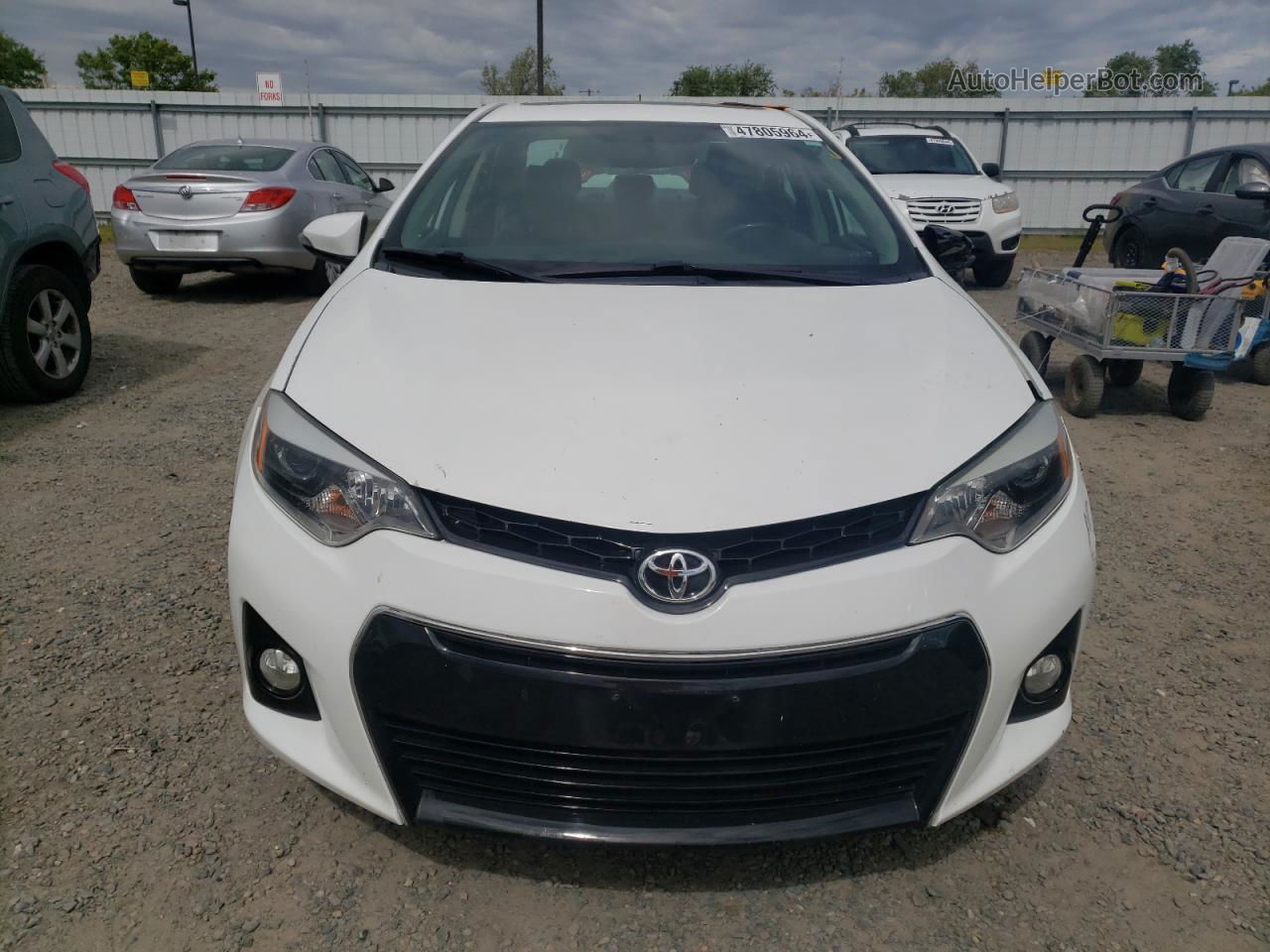 2014 Toyota Corolla L White vin: 5YFBURHE0EP089759