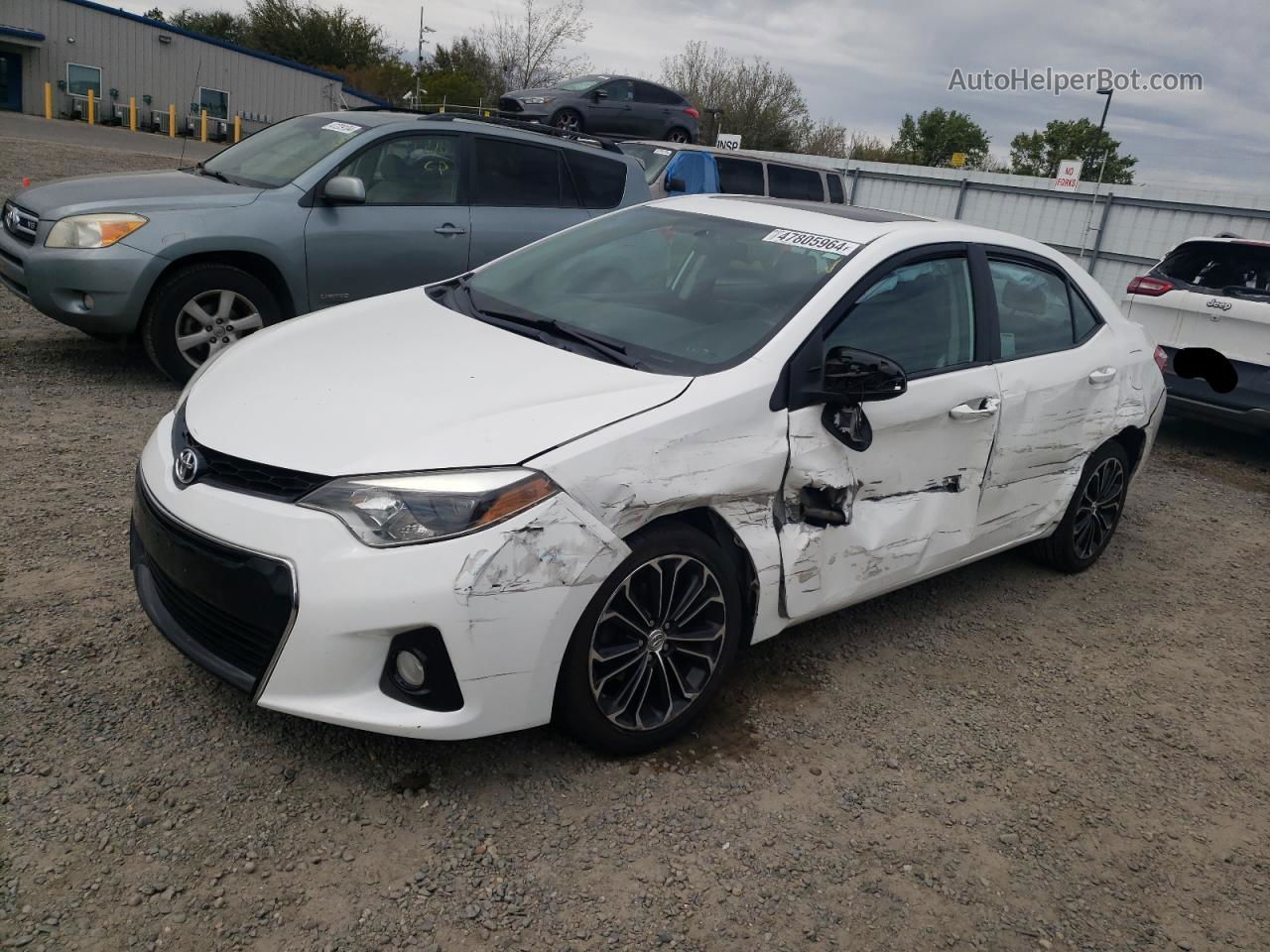 2014 Toyota Corolla L White vin: 5YFBURHE0EP089759