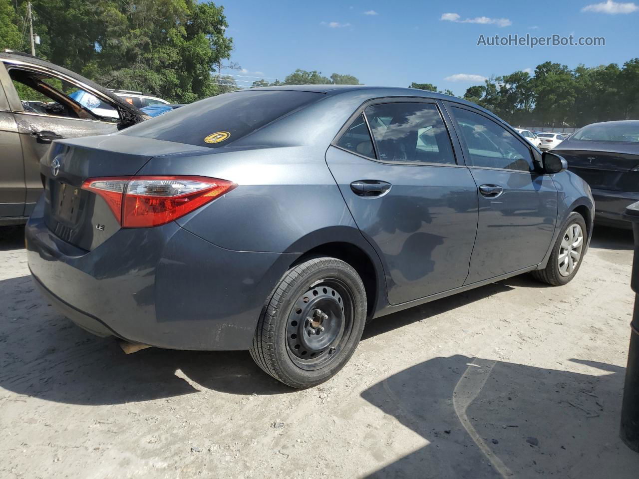 2014 Toyota Corolla L Gray vin: 5YFBURHE0EP099871