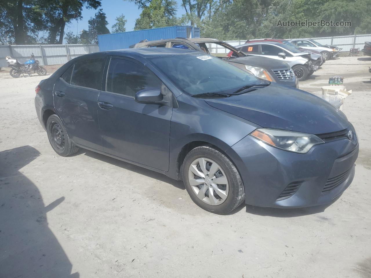 2014 Toyota Corolla L Gray vin: 5YFBURHE0EP099871