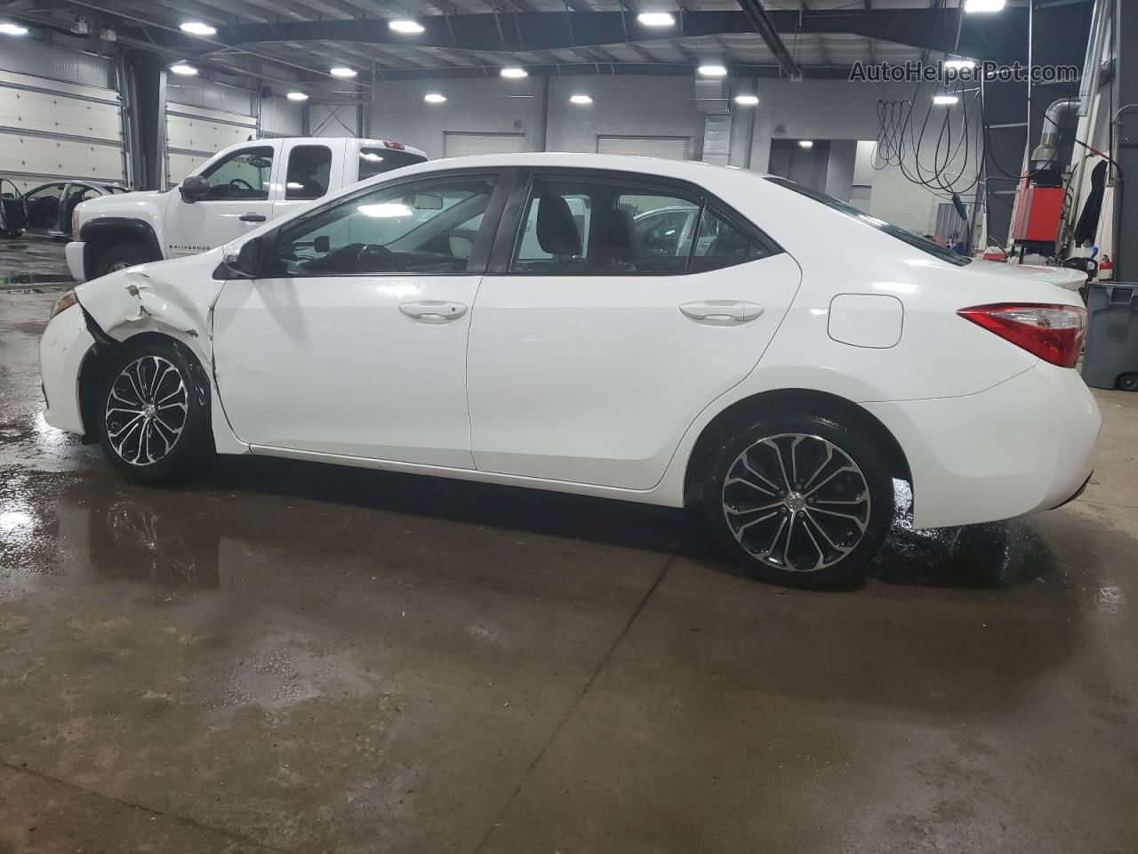 2014 Toyota Corolla L White vin: 5YFBURHE0EP126955