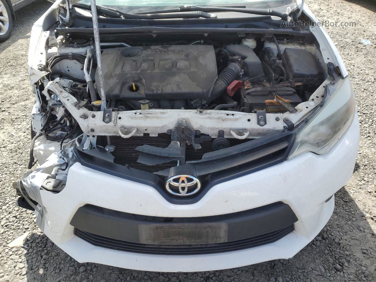 2014 Toyota Corolla L Белый vin: 5YFBURHE0EP140628