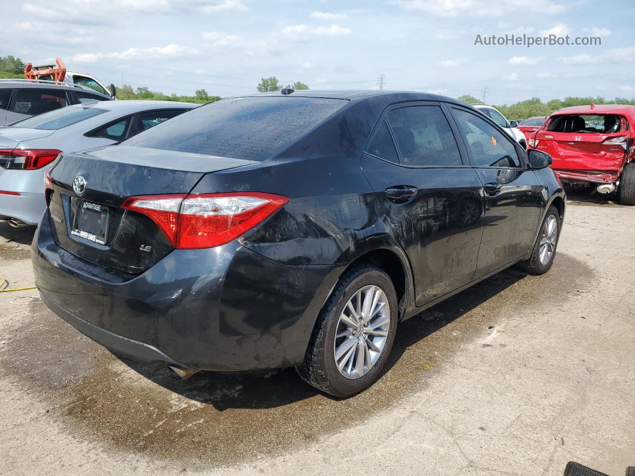 2014 Toyota Corolla L Black vin: 5YFBURHE0EP149734