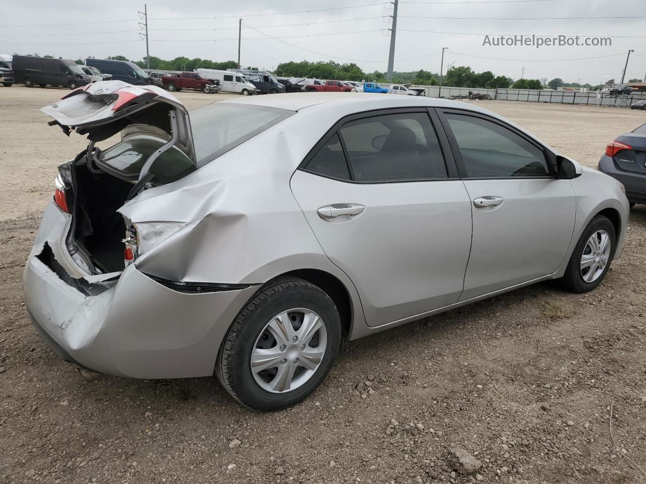 2014 Toyota Corolla L Silver vin: 5YFBURHE0EP154352