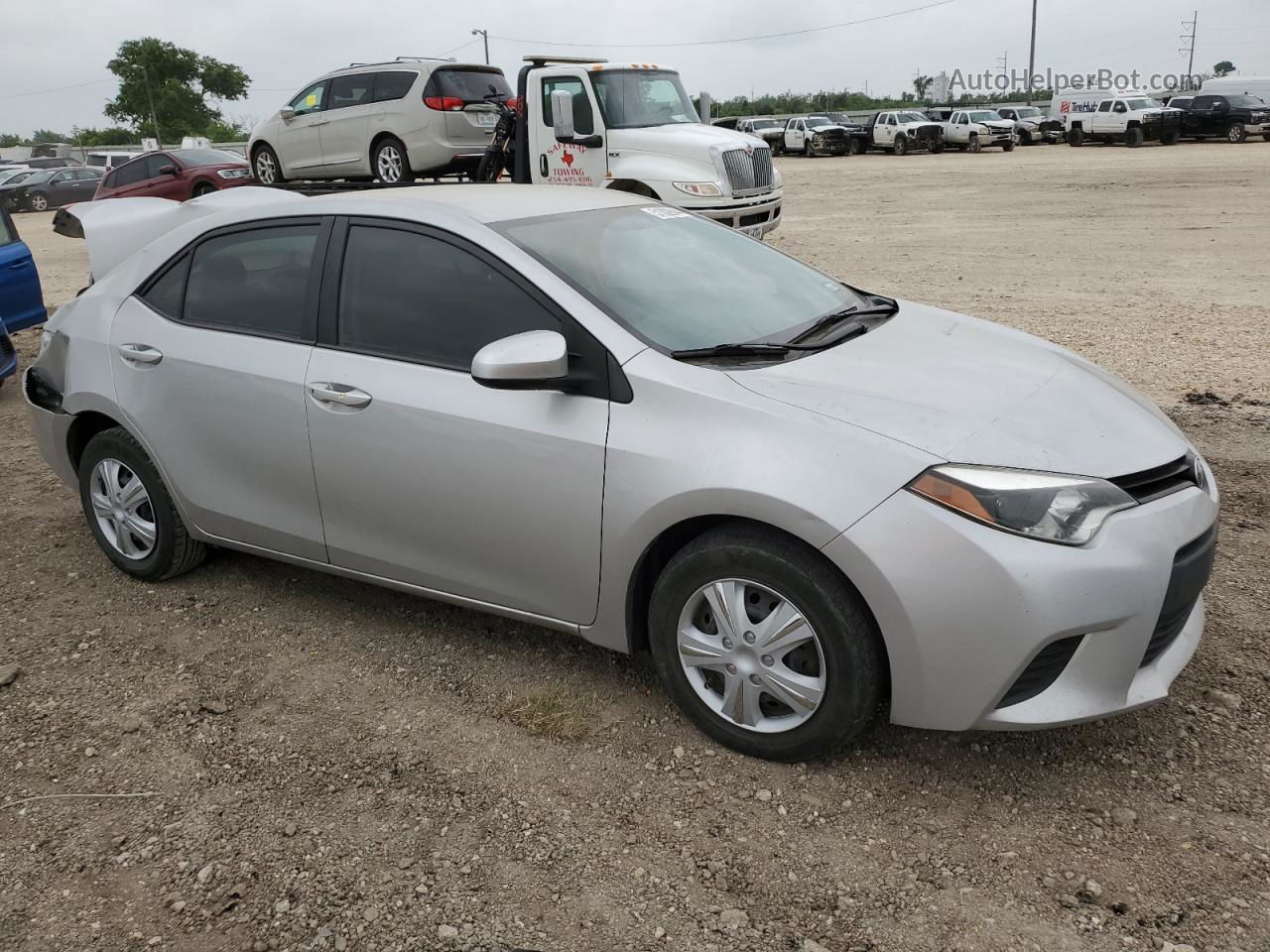 2014 Toyota Corolla L Silver vin: 5YFBURHE0EP154352