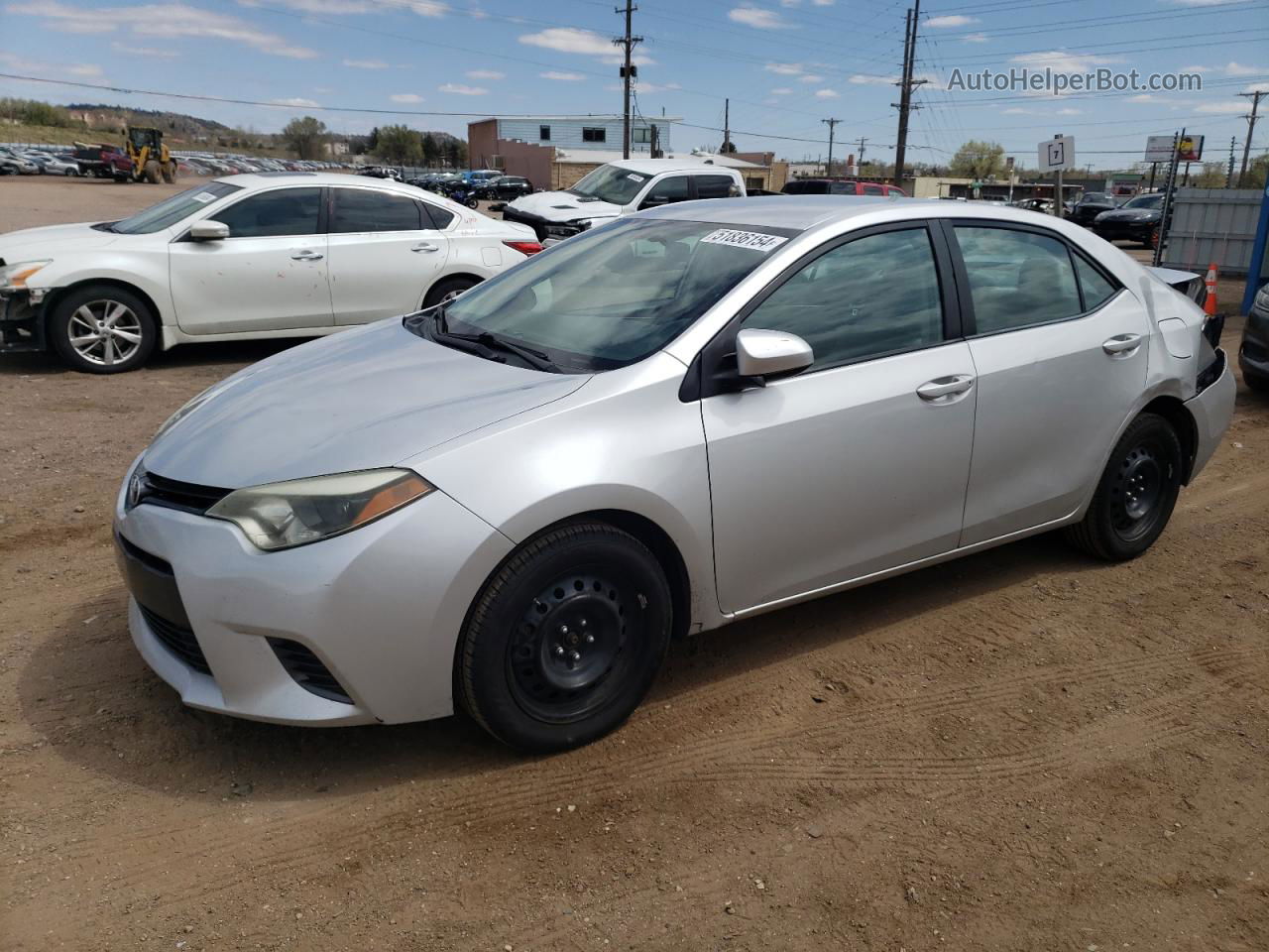 2015 Toyota Corolla L Silver vin: 5YFBURHE0FP208931