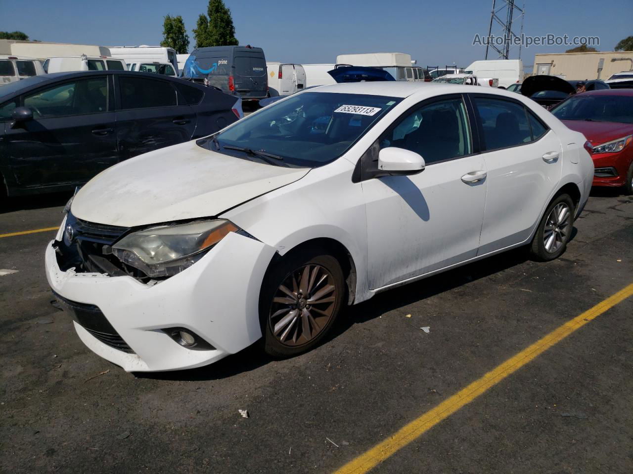 2015 Toyota Corolla L White vin: 5YFBURHE0FP224661