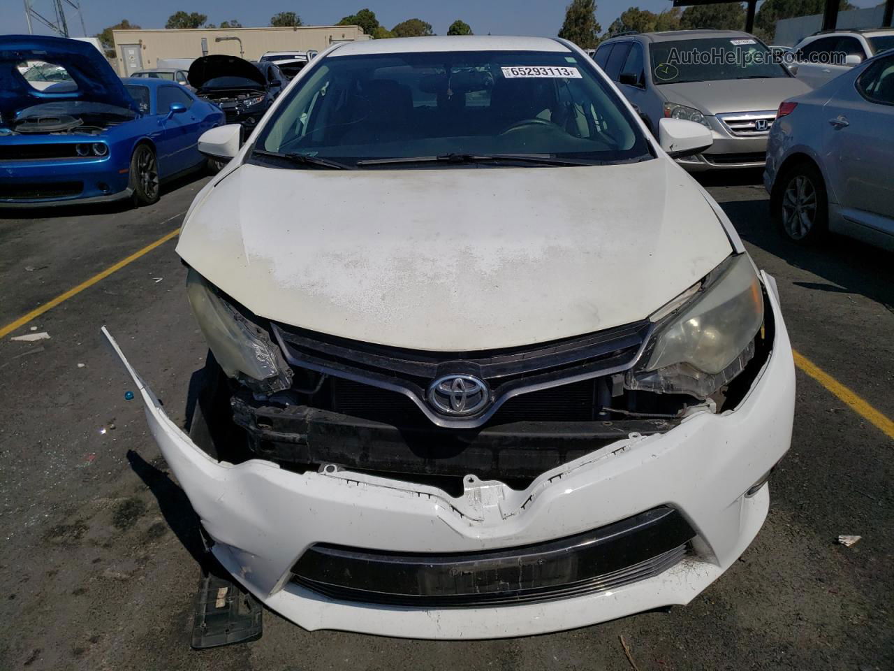 2015 Toyota Corolla L White vin: 5YFBURHE0FP224661