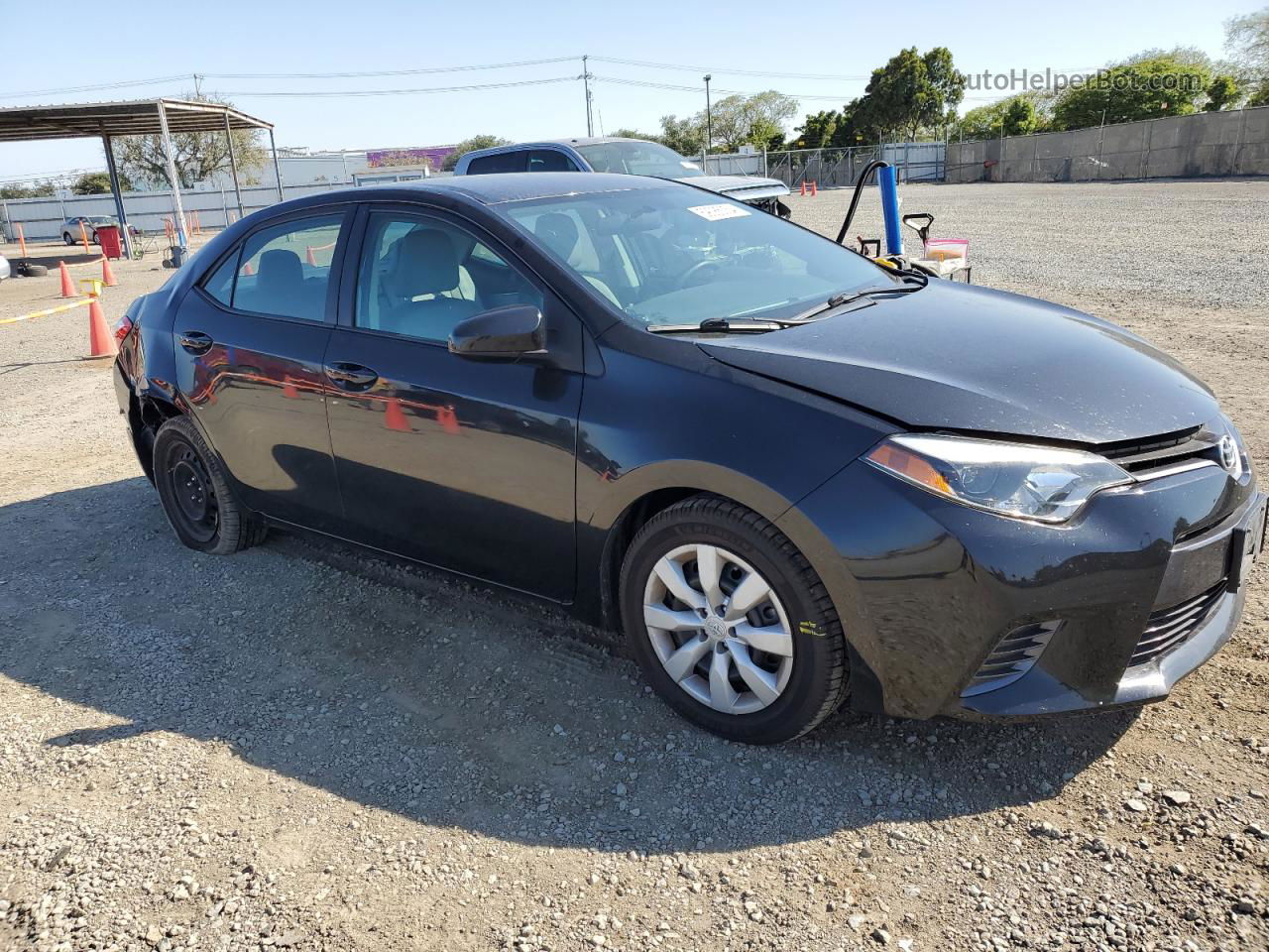 2015 Toyota Corolla L Black vin: 5YFBURHE0FP239466