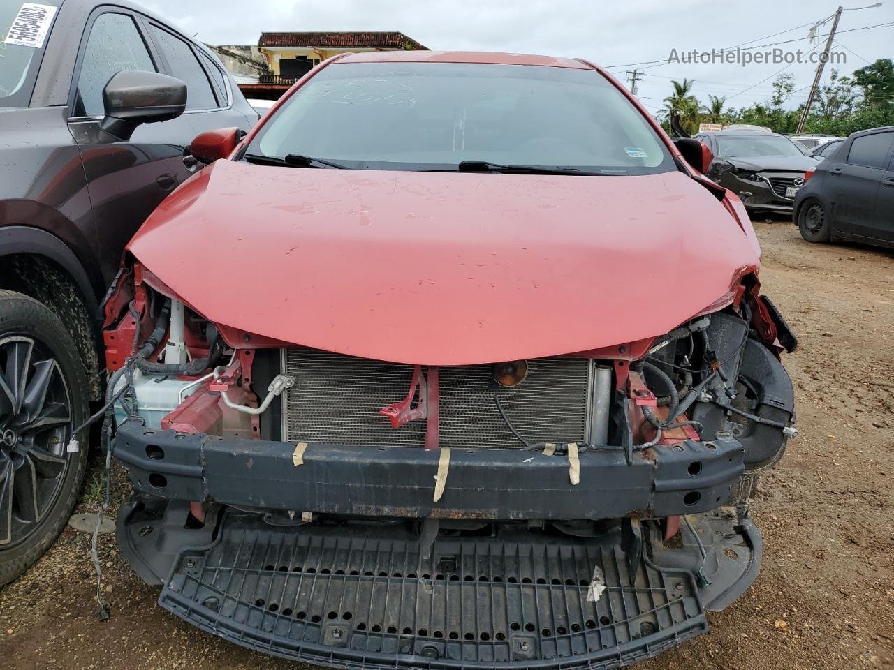 2015 Toyota Corolla L Red vin: 5YFBURHE0FP247177