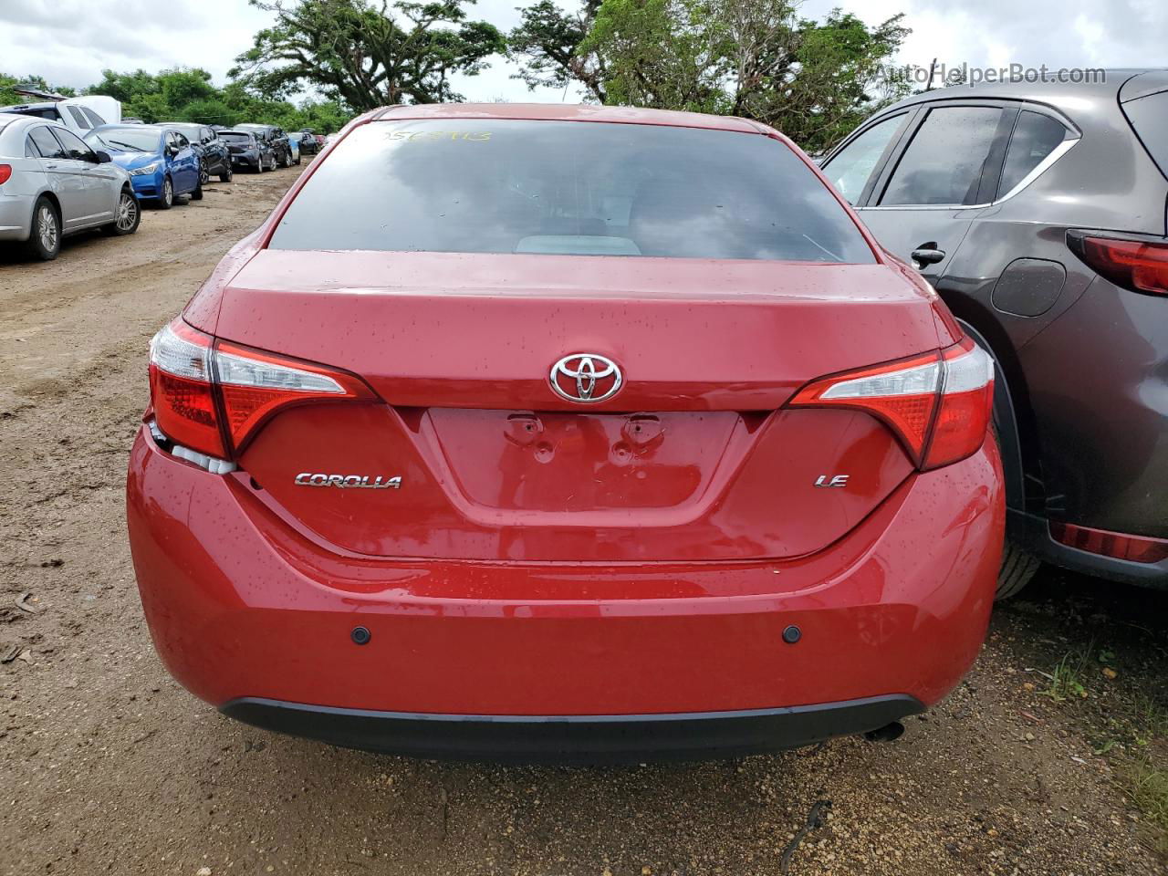 2015 Toyota Corolla L Red vin: 5YFBURHE0FP247177