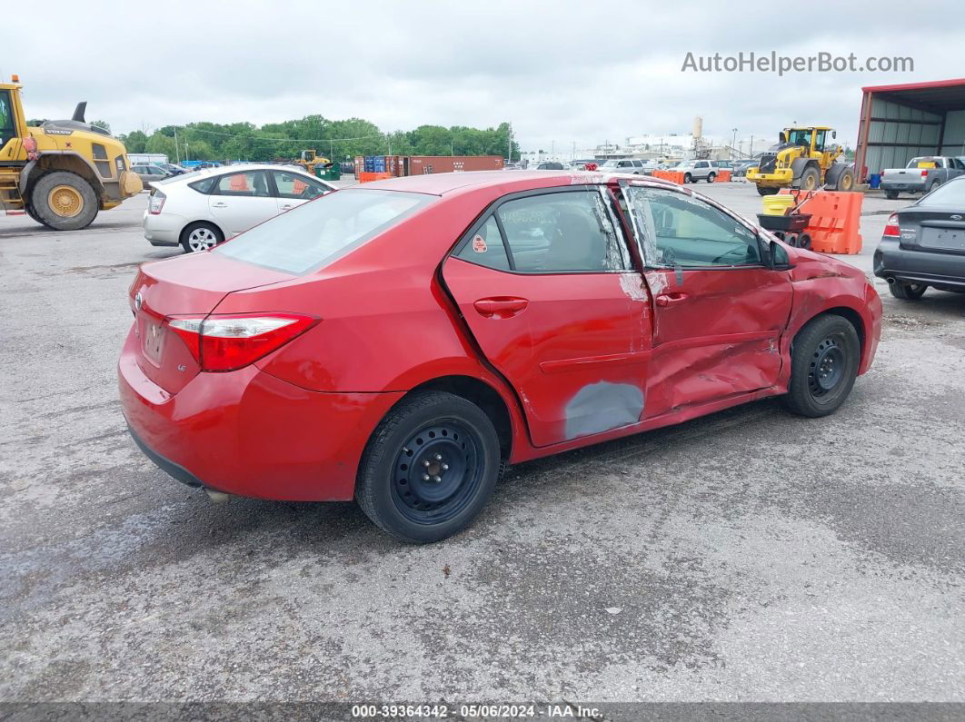 2015 Toyota Corolla Le Красный vin: 5YFBURHE0FP248863