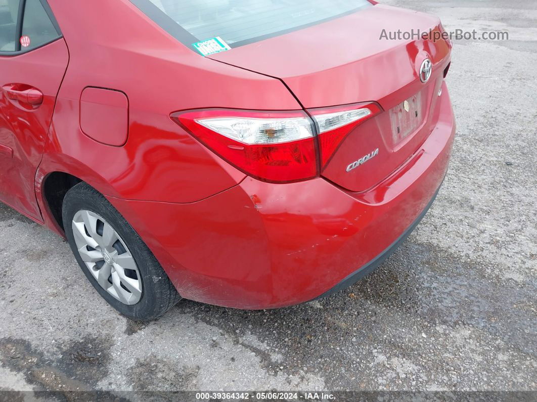 2015 Toyota Corolla Le Red vin: 5YFBURHE0FP248863