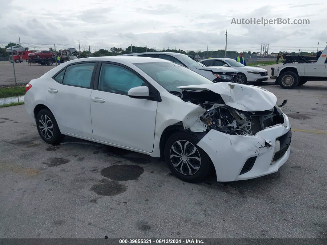 2015 Toyota Corolla L White vin: 5YFBURHE0FP300251