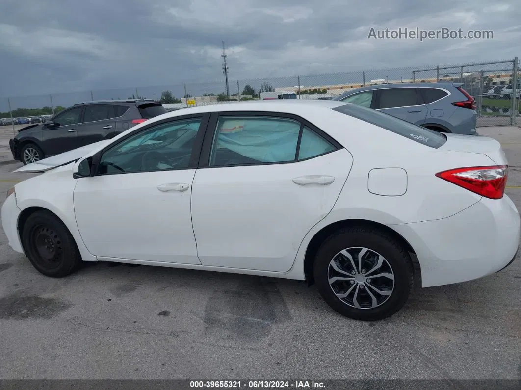 2015 Toyota Corolla L White vin: 5YFBURHE0FP300251