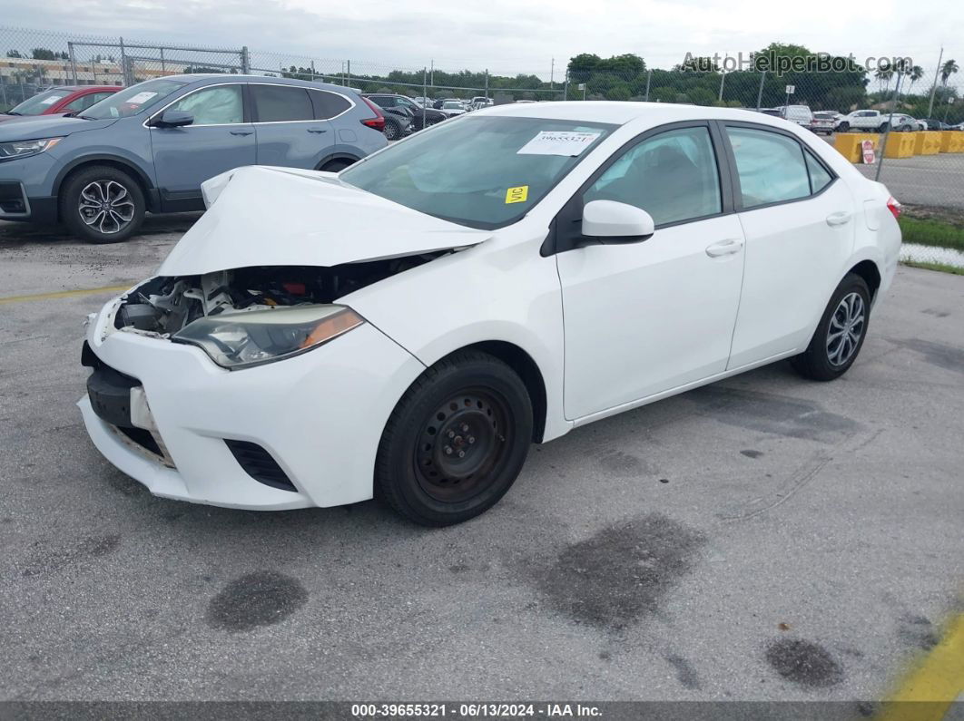 2015 Toyota Corolla L White vin: 5YFBURHE0FP300251