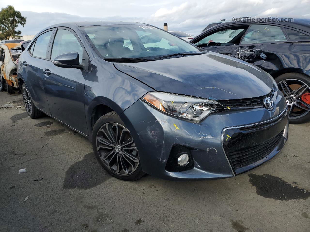 2015 Toyota Corolla L Серый vin: 5YFBURHE0FP306079